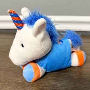 Syracuse Mets Mascot Factory ShortStack Unicorn Plush Blue Orange White 6 Inch